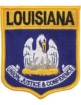 Louisiana 3 3/4" Shield (N-SS-LA1) with Gold Border