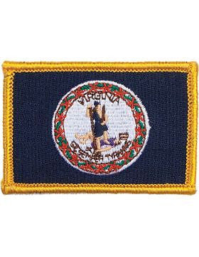 Virginia 2" x 3" Flag (N-S-VA1) with Gold Border