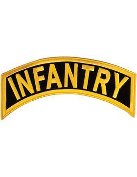 N-035 Infantry Tab Gold on Black 12"