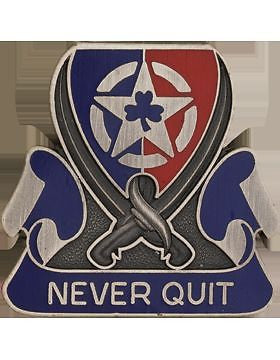 0038 Sustainment Brigade Unit Crest (Never Quit)