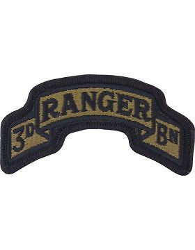 0075 Ranger Regt 3 Bn Scroll Scorpion Patch with Fastener (PMV-0075F)