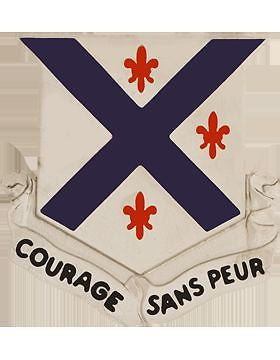 0126 Armor Regt Unit Crest (Courage Sans Peur)