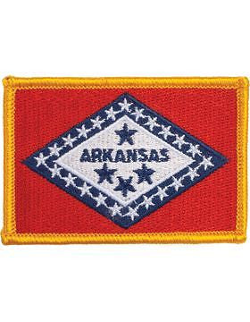 Arkansas 2" x 3" Flag (N-S-AR1) with Gold Border