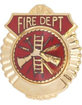 Tie Tac (U-T111G) Fire Department Gold