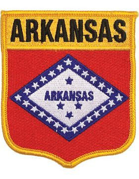 Arkansas 3 3/4" Shield (N-SS-AR1) with Gold Border