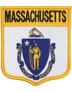 Massachusetts 3 3/4" Shield (N-SS-MA1) with Gold Border