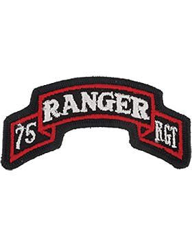 75 Infantry Regiment Headquarters Scroll Full Color Patch with Fastener