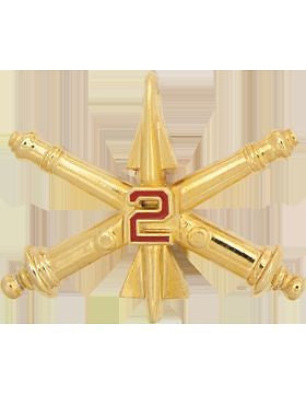 No-Shine (NS-RO-ADA-0002) 2nd Air Defense Artillery Officer Reg BOS (Pair)