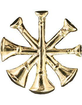 Collar Device U-605G Four Bugles Gold (Pair)