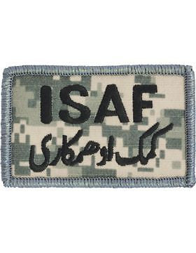 Internal Stabilization Afghan Force ACU Patch with Fastener (PV-ISAF)