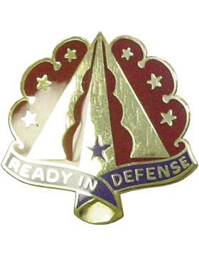 0035 Air Defense Artillery Brigade Unit Crest (Ready In Defense)