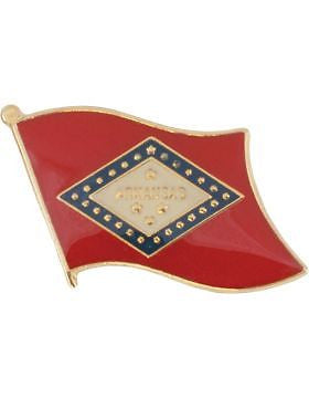 No-Shine (NS-T-F-AR) Arkansas Flag Tie Tac