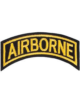 N-003 Airborne Tab Gold on Black 4"