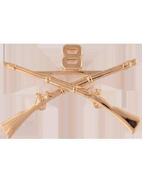 No-Shine (NS-RO-INF-008) 8th Infantry Officer Regimental BOS (Pair)