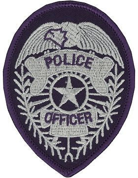 Novelty (U-N301C) Police Officer Badge with Star Patch Blue and Gray