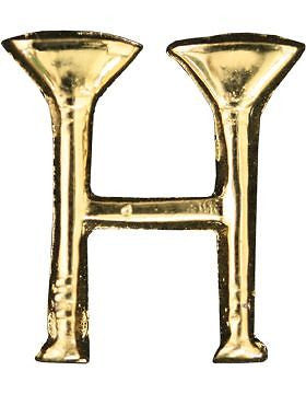 Collar Device U-602G Two Bugles Parallel Gold (Pair)