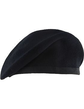 Beret (BT-S02/03) Black with Nylon Pre Shaped Size 6 3/4" (Unlined)