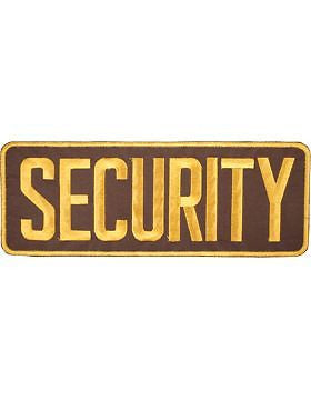 Novelty (U-N104C) Security 11" Patch Gold on Brown