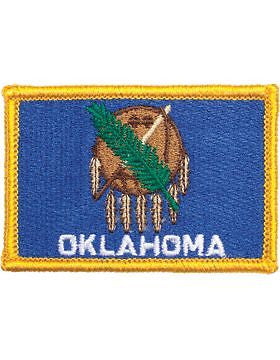 Oklahoma 2" x 3" Flag (N-S-OK1) with Gold Border