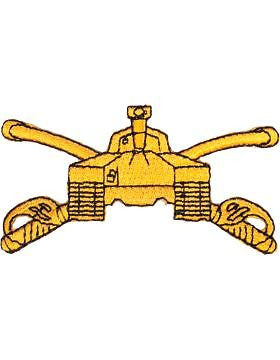 N-087 Armor Branch Of Service Tab Gold on Black 3"