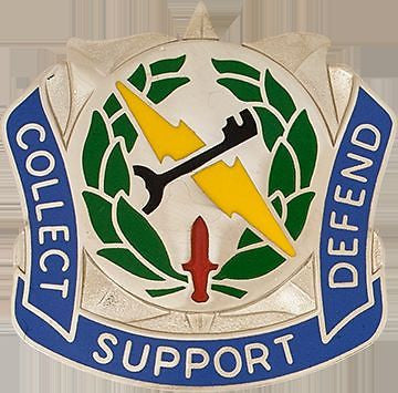 373 Military Intelligence Bn Unit Crest (Collect Support Defend)