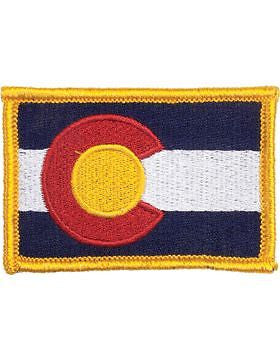 Colorado 2" x 3" Flag (N-S-CO1) with Gold Border