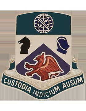 0001 Info Ops Bn (Left) Unit Crest (Custodian Indicium ausum)