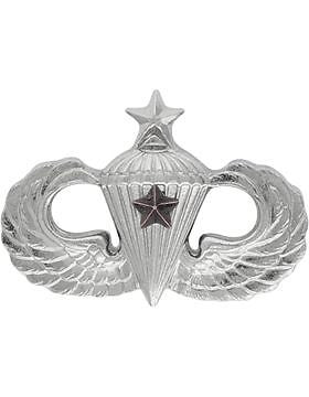 No-Shine Dress Mini (NS-508-1) Senior Parachutist with One Combat Star