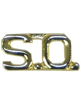 Tie Tac (U-584G) "S.O." Gold 1/2"