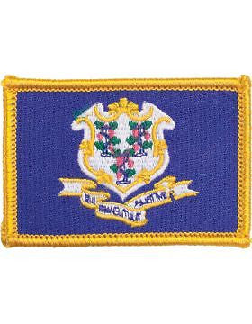 Connecticut 2" x 3" Flag (N-S-CT1) with Gold Border