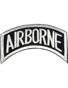 N-005 Airborne Tab Black on White 5"