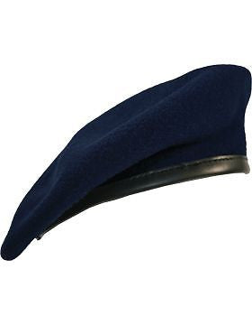 Beret (BT-E04/04) Navy with Leather Sweatband Size 6 7/8" (Lined)