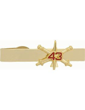 No-Shine (NS-TB-RO-ADA-043) 43rd Air Defense Artillery BOS Officer Tie Bar