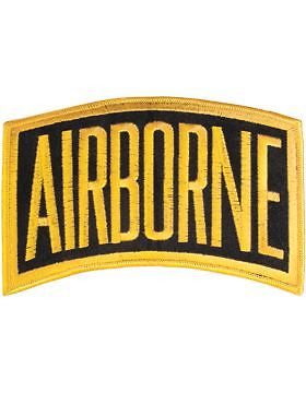 N-002 Airborne Tab Gold on Black 6" x 3.5"