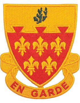 N-DUI-0077 77 Field Artillery "En Garde" Patch with Heat Seal 3 1/2"