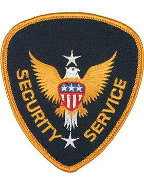 Novelty (U-N211B) Security Service Patch Gold and Navy