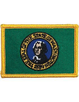 Washington 2" x 3" Flag (N-S-WA1) with Gold Border