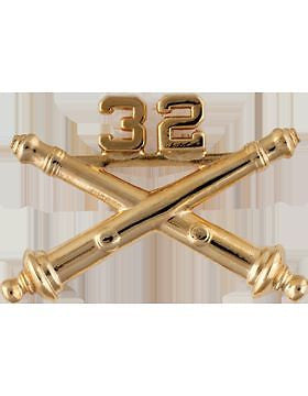 No-Shine (NS-RO-FA-032) 32nd Field Artillery Officer Regimental BOS (Pair)