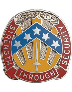 0112 Military Intelligence Bde Unit Crest (Strength Through Security)