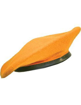 Beret (BT-E11/01) Gold with Leather Sweatband Size 6 1/2" (Lined)