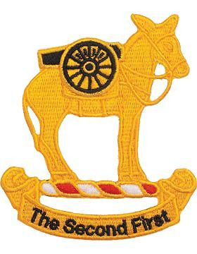 N-DUI-0002A 2 Field Artillery "The Second First" Patch with Heat Seal 3 1/2"