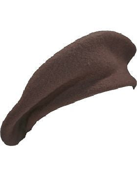 Beret (BT-A13) Dark Brown with No Sweatband Adjustable With Pip
