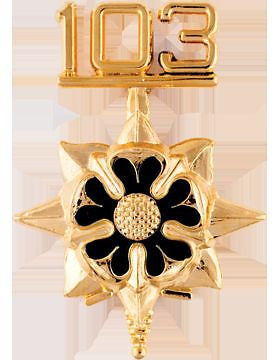 No-Shine (NS-RO-MI-103)103rd Military Intelligence Bn Officer Regt BOS (Pair)