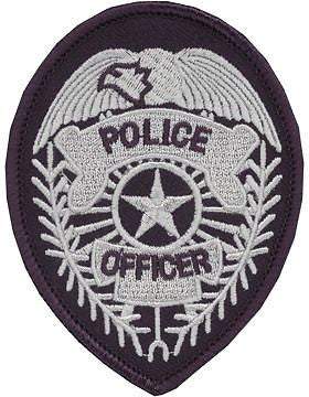 Novelty (U-N307C) Police Officer 3.75" x 2.75" Badge Blue and Gray