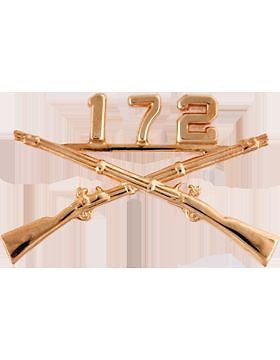 No-Shine (NS-RO-INF-172) 172nd Infantry Officer Regimental BOS (Pair)