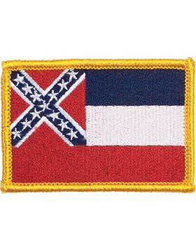 Mississippi 2" x 3" Flag (N-S-MS1) with Gold Border
