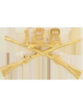 No-Shine (NS-RO-INF-128) 128th Infantry Officer Regimental BOS (Pair)