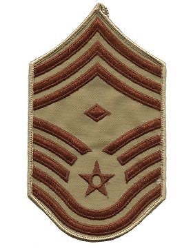 USAF Chevron (AF-C511/L) Chief Master Sergeant with Diamond Desert Large (Pair)