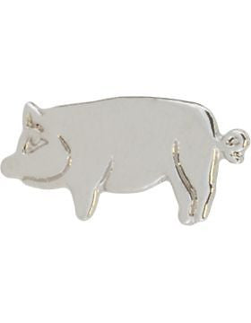 Tie Tac (U-T104S) Pig Solid Piece Silver