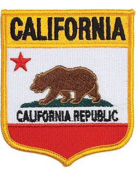 California 3 3/4" Shield (N-SS-CA1) with Gold Border
